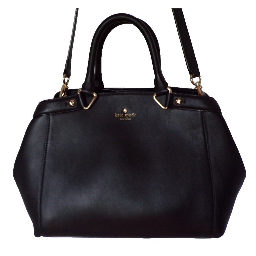 KATE SPADE Hamilton Heights Sloan Black  Leather Satchel Bag Purse NWT! - Picture 2 of 9